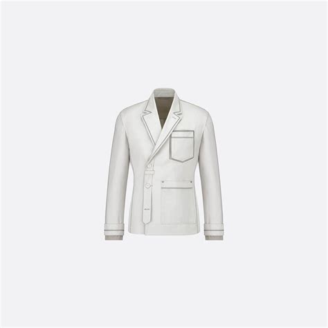 Gardener's Jacket White Thick Cotton Canvas 